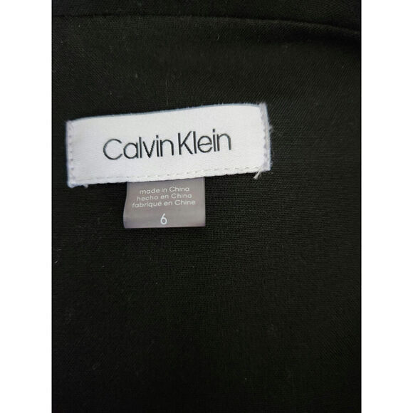 Calvin Klein knit double breasted trench sz 6 lined pockets belted old Money - Picture 7 of 9